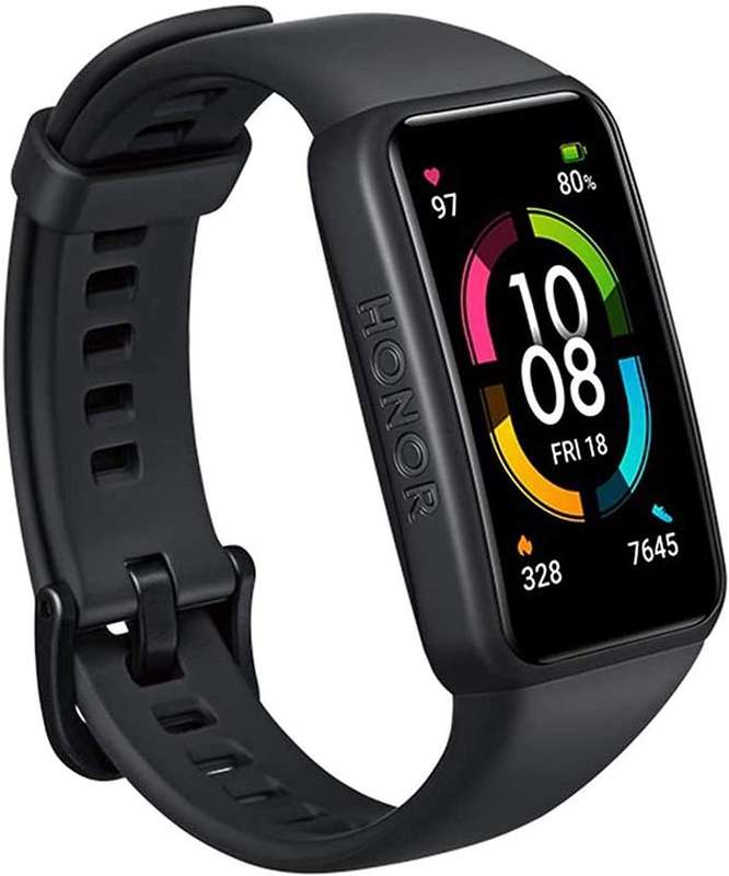 Honor Band 6 Smart Watch Wristband with Blood Oxygen Monitor - Black