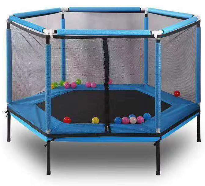 Toddler Kids Trampoline - Hexagon - BLUE