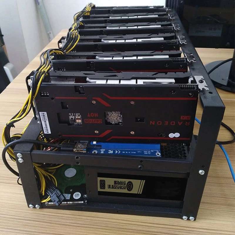 Mining Case Rig Frame (up to 6/8 GPU) for ETH/ETC/ZEC/BTC/Bitcoin/Ethereum/Dogecoin