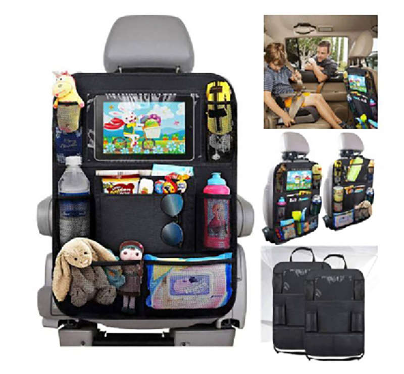 Backseat Car Organizer 8 Storage Pockets with Clear Tablet Holder