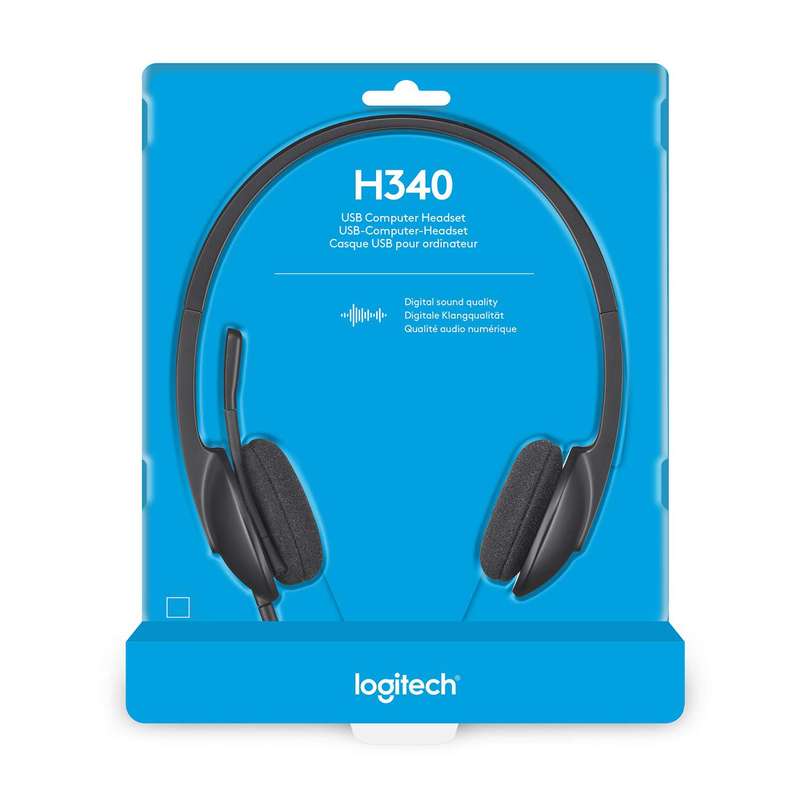 Logitech H340 USB Computer Headset - Black