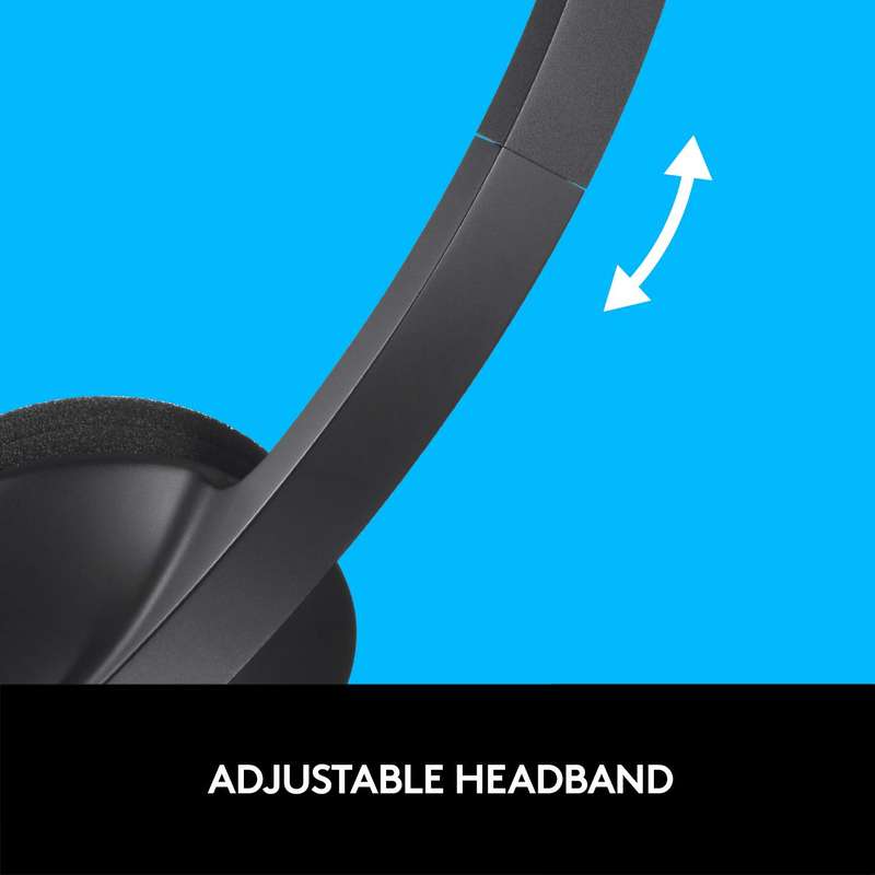 Logitech H340 USB Computer Headset - Black