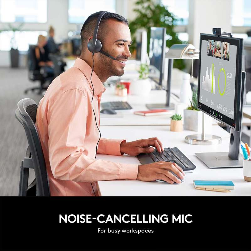 Logitech H340 USB Computer Headset - Black
