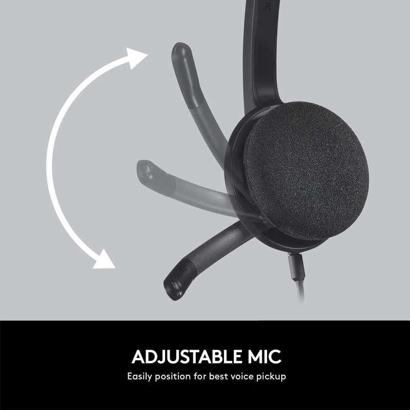 Logitech H340 USB Computer Headset - Black