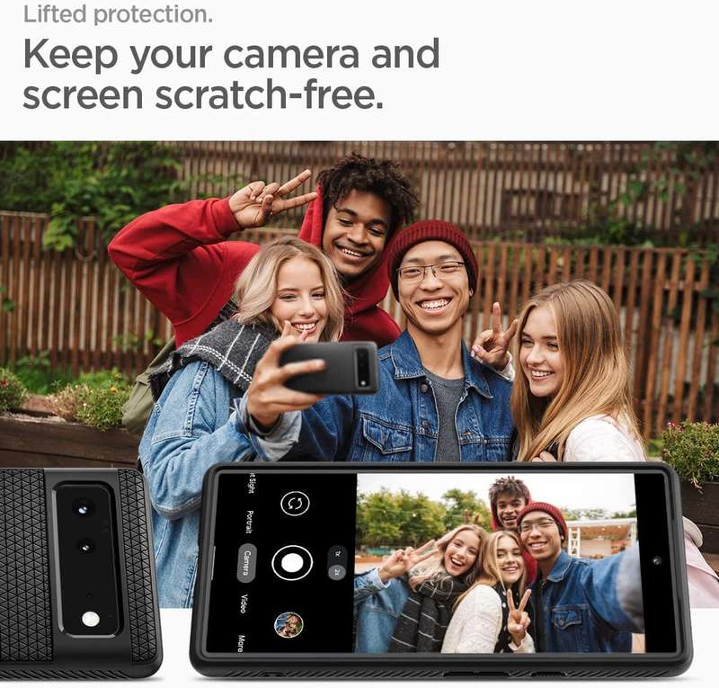 Spigen Liquid Air Armor Designed for Google Pixel 6 Case (2021) - Matte Black
