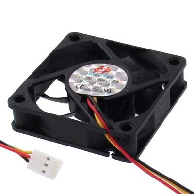 Fan 60x60x15mm 12V - Black