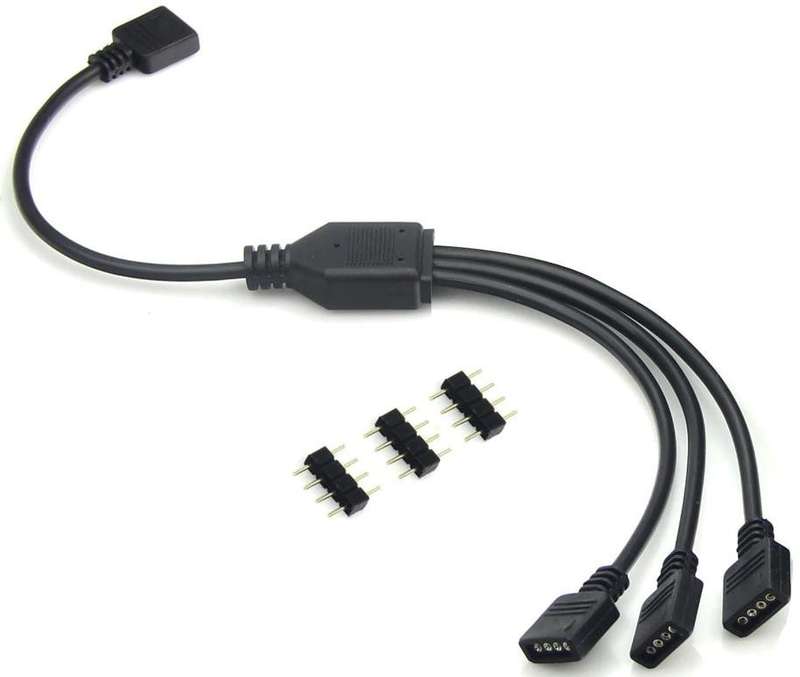 RGB LED 1 to 3 Splitter Cable - 4-Pin