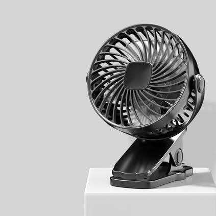 Mini Portable USB Fan with clamp - Black
