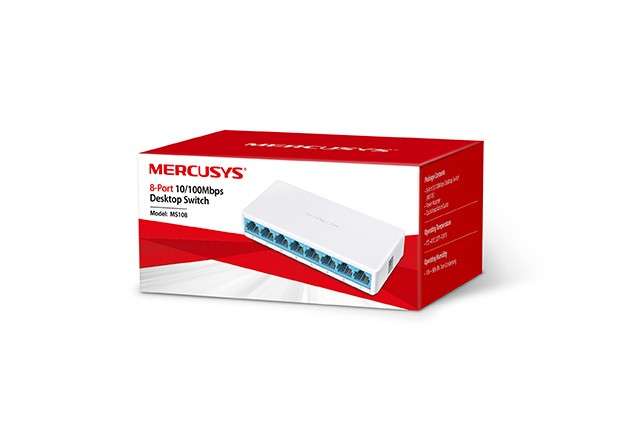 Mercusys 8 Port 10/100mbps Ethernet Desktop Switch