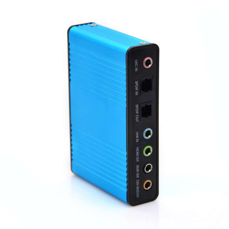 6 Channel External Sound Card 5.1 Surround Sound USB 2.0