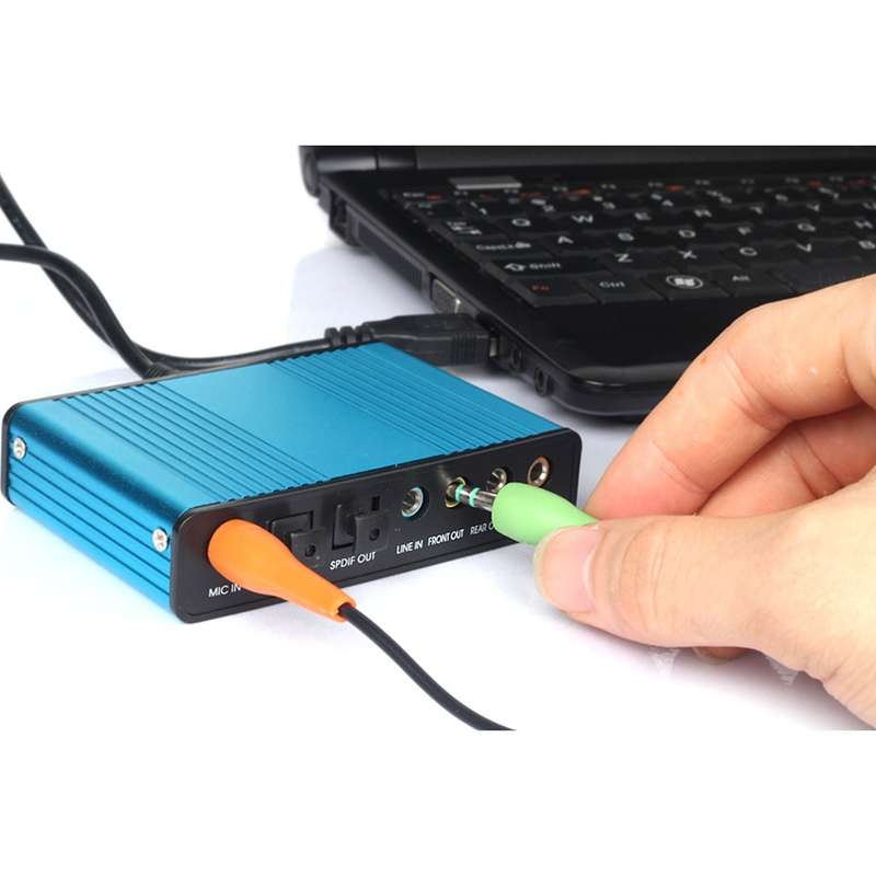 6 Channel External Sound Card 5.1 Surround Sound USB 2.0