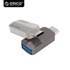 Orico CTA2-SV Aluminum USB TYPE C USB 3.0 OTG USB Adapter C 3.1 to USB 3.0 Data Transfer-Silver / Gr