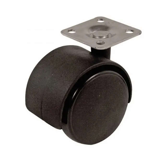 Twin Castor, with Square Plate, 40mm (pack of 10)
