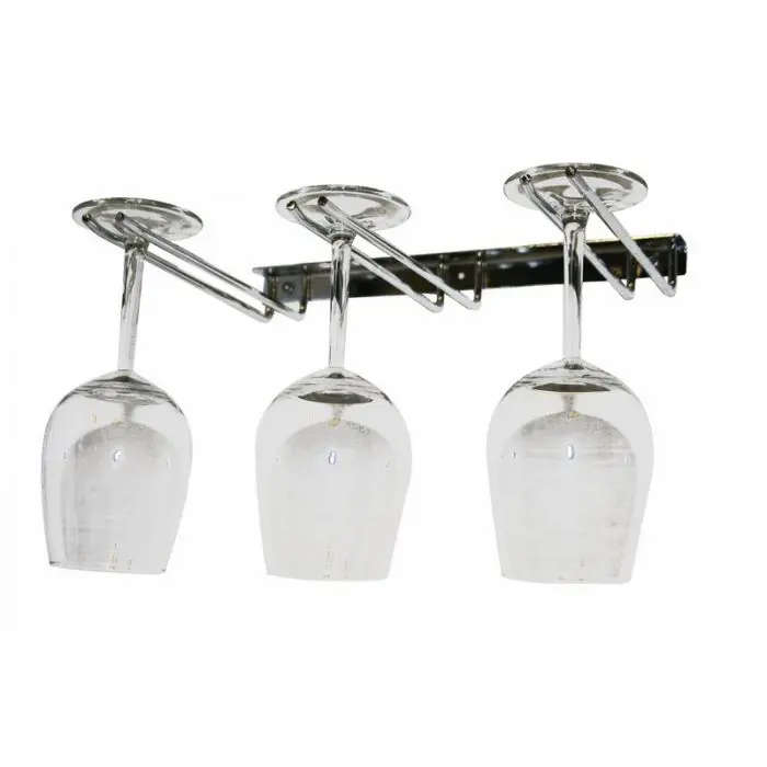 Glass Holder, Chrome Plated, 3 Row (Pack of 2)