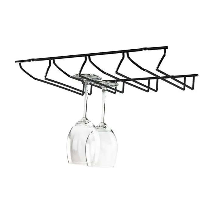 Glass Holder, Black, 4 Row