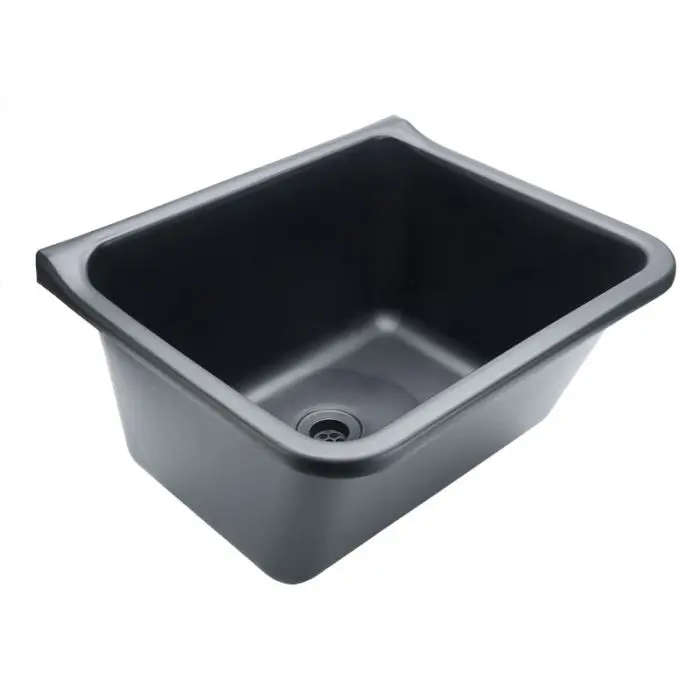 Washtrough, Plastic, Black, 40 Litres