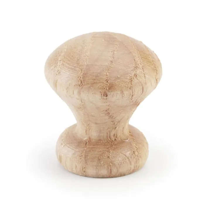 Vase Knob, Lacquered Oak, 34mm (Pack of 10)