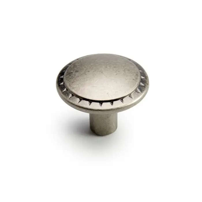 Ribbed Knob, Antique Pewter, 30mm (Pack of 10)