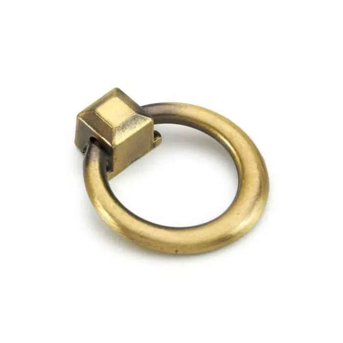 Abbey Ring Pull Handle, Antique Brass (Pack of 10)