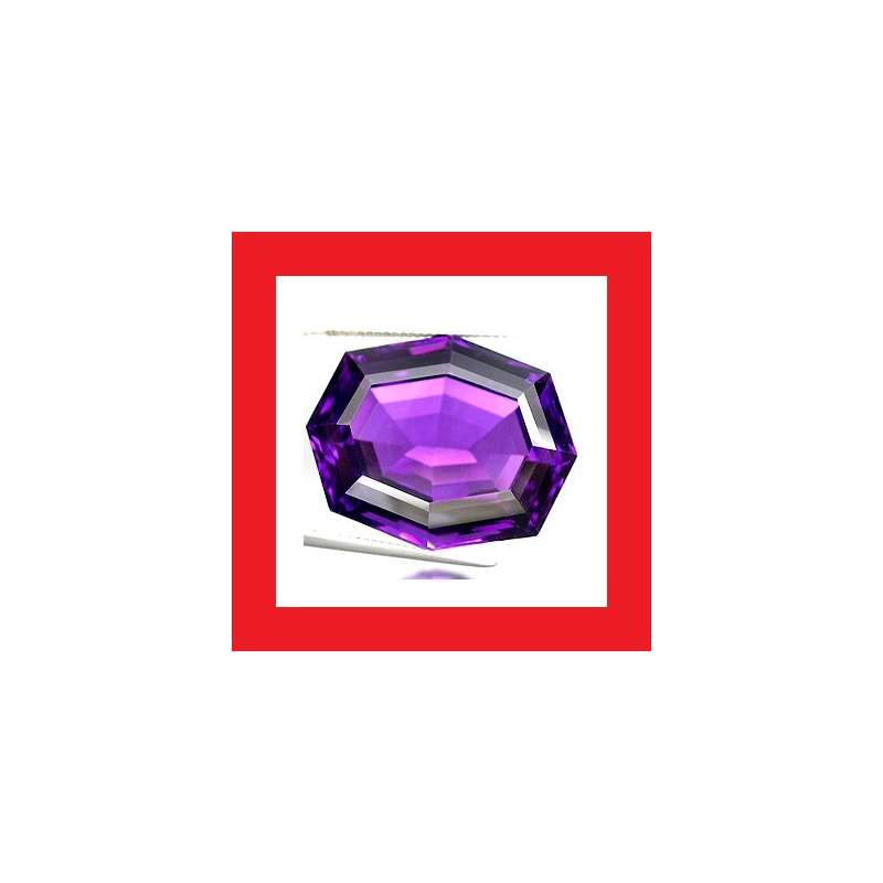 Amethyst [Uruguay] - Faceted Octagon Shape - 47.40cts