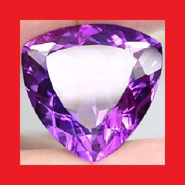 Amethyst [Uruguay] - Faceted Triangle Shape - 39.68cts