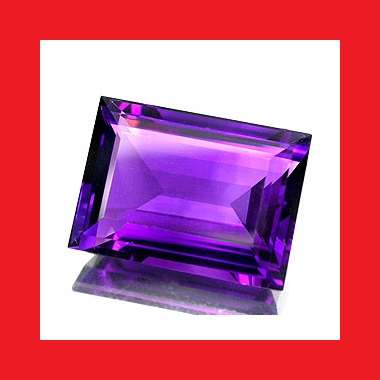 Amethyst [Uruguay] - Faceted Rectangle Shape - 46.06cts