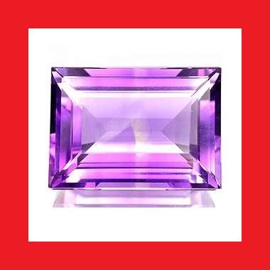 Amethyst [Uruguay] - Faceted Rectangle Shape - 41.98cts
