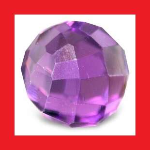 AMETHYST - Purple Faceted Sphere Half Drilled - 3.45cts