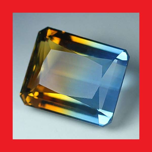 Ametrine [Bolivia] - Faceted Rectangle Shape - 21.30cts