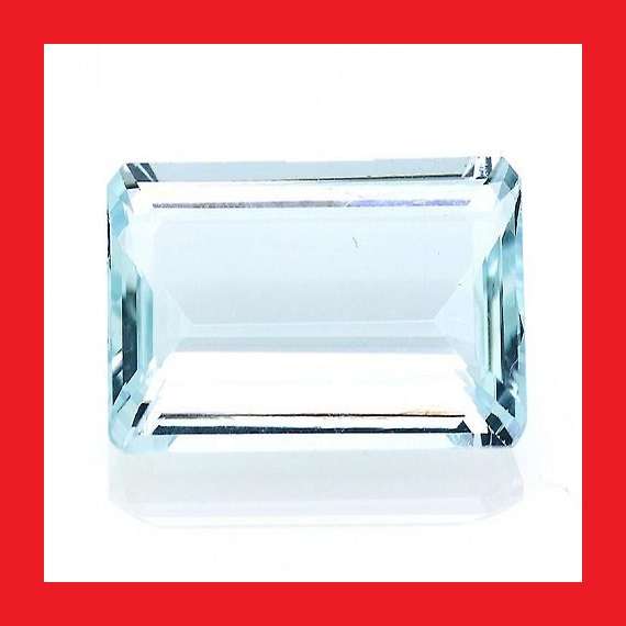 Aquamarine - Faceted Rectangle Shape - 2.72cts