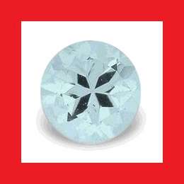 AQUAMARINE - BRIGHT BLUE ROUND DIAMOND CUT - 0.12cts