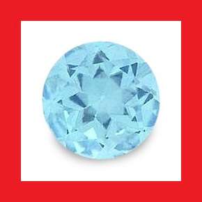 AQUAMARINE - BRIGHT BLUE ROUND FACET - 0.155cts