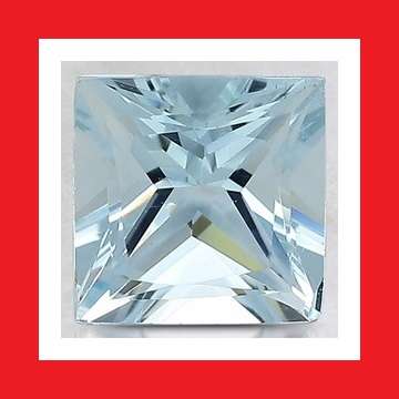 Aquamarine - Faceted Square Shape - 0.62cts