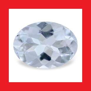AQUAMARINE - BRIGHT BLUE OVAL FACET - 0.53cts