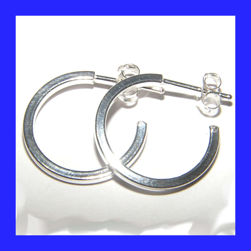 Gorgeous Hoop Earrings in Solid Sterling Silver