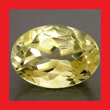 CITRINE -  RICH YELLOW OVAL FACET - 6.40cts