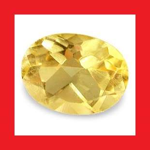 CITRINE - VIBRANT CANARY YELLOW OVAL FACET - 1.21cts