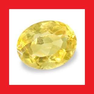 CITRINE (BRAZIL) -  CANARY YELLOW OVAL FACET - 1.71cts