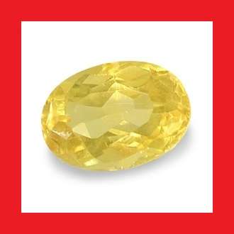 CITRINE - FINE CANARY YELLOW OVAL FACET - 2.56cts