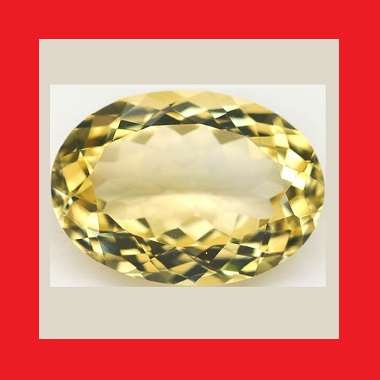 CITRINE -  YELLOW OVAL FACET - 5.27cts