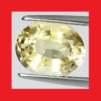 CITRINE -  YELLOW OVAL FACET - 3.08cts