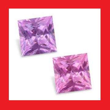 CUBIC ZIRCONIUM - COLOUR CHANGE PRINCESS CUT - 2.92cts
