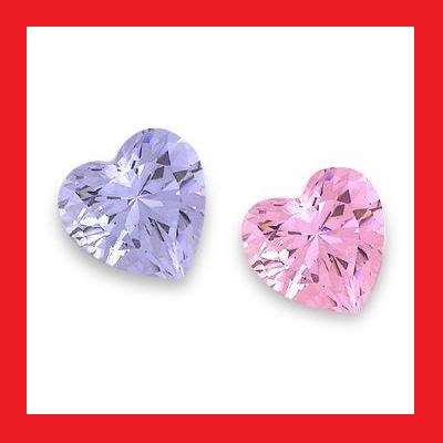 CUBIC ZIRCONIUM - COLOUR CHANGE HEART SHAPE FACET - 4.28cts