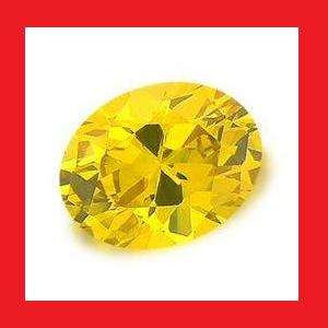 CUBIC ZIRCONIUM - CANARY YELLOW OVAL FACET - 3.35cts