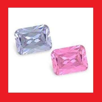CUBIC ZIRCONIUM - COLOUR CHANGE OCTAGON PRINCESS CUT - 2.73cts
