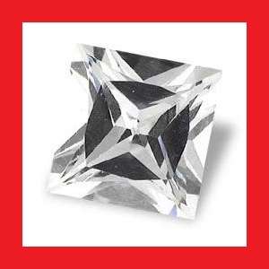 CUBIC ZIRCONIUM - AAA WHITE PRINCESS FACET - WEIGHT 5.10cts