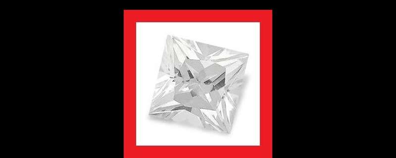 CUBIC ZIRCONIUM - AAA DIAMOND WHITE PRINCESS CUT - 1.15cts