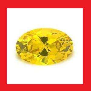 CUBIC ZIRCONIUM - CANARY YELLOW OVAL FACET - 0.77cts