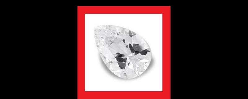 CUBIC ZIRCONIUM - DIAMOND WHITE PEAR SHAPE FACET - 1.07cts