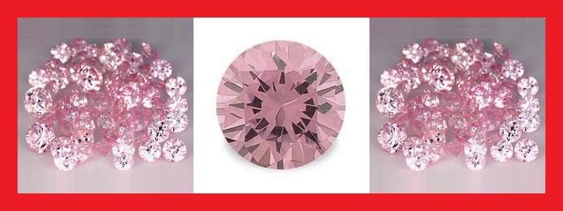 CUBIC ZIRCONIUM - SOFT PINK ROUND FACET - 0.95cts